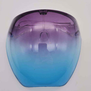 Blue and purple face shield